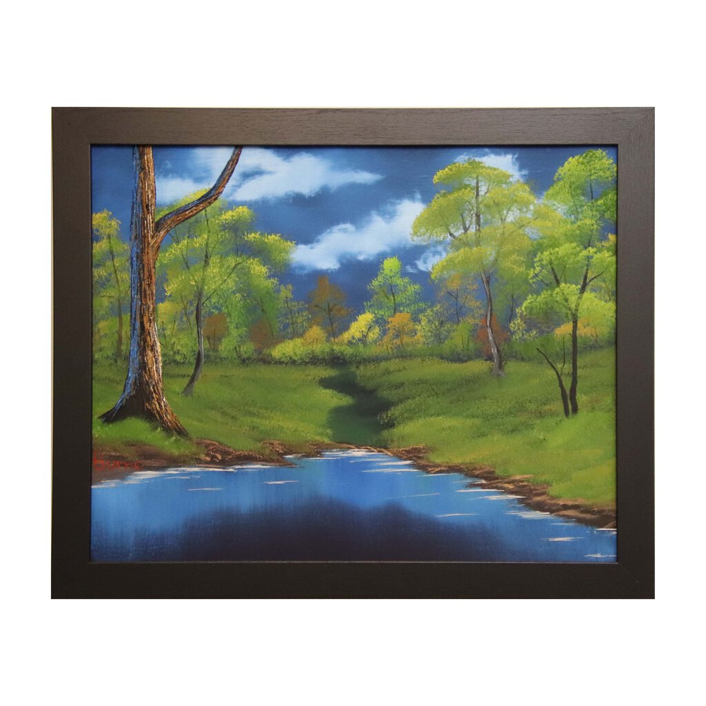 TWILIGHT MEADOW 48 oil on canvas 16"x20" with a black frame by MFB Studios LLC