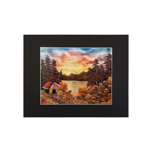 RED SUNSET II 34-1 MATTED PRINT 11"x14" by MFB Studios LLC