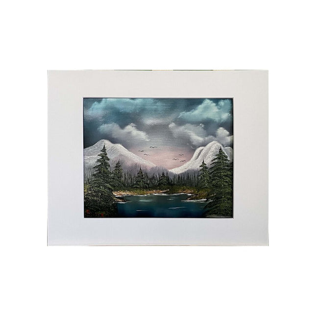 #110-1 SNOWY HILLS matted print