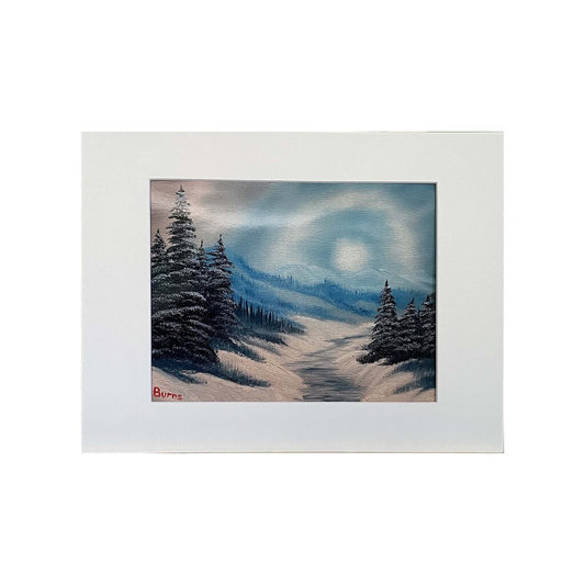 WINTER STREAM 122-1 MATTED PRINT 11"x14" by MFB Studios LLC