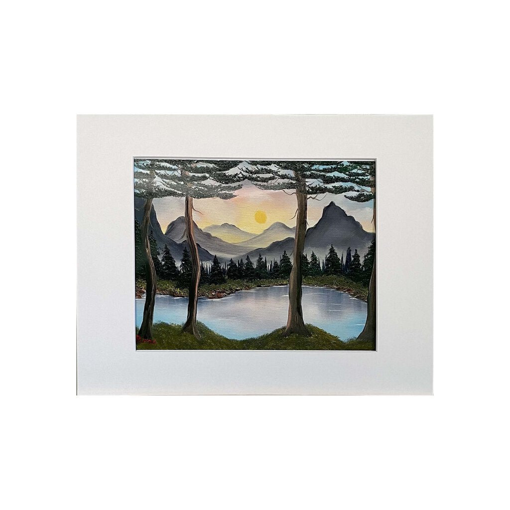 #140-2 PURPLE MOUNTAINS matted print