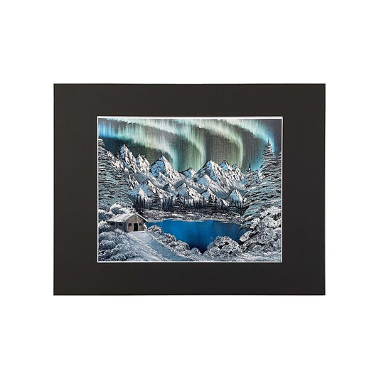 NORTHERN LIGHTS 156-1 MATTED PRINT 11"x14" by MFB Studios LLC