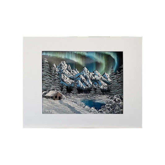 NORTHERN LIGHTS 157-1 MATTED PRINT 11"x14" by MFB Studios LLC