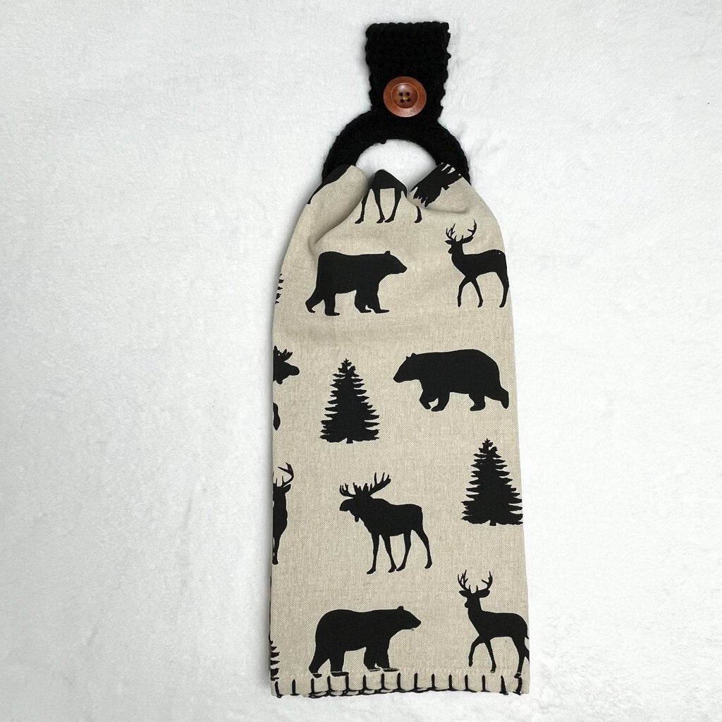 Hanging Towel Set - Moose Print