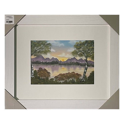 #77-1 REFLECTIONS framed print 8"x10" white frame / 5"x7" print