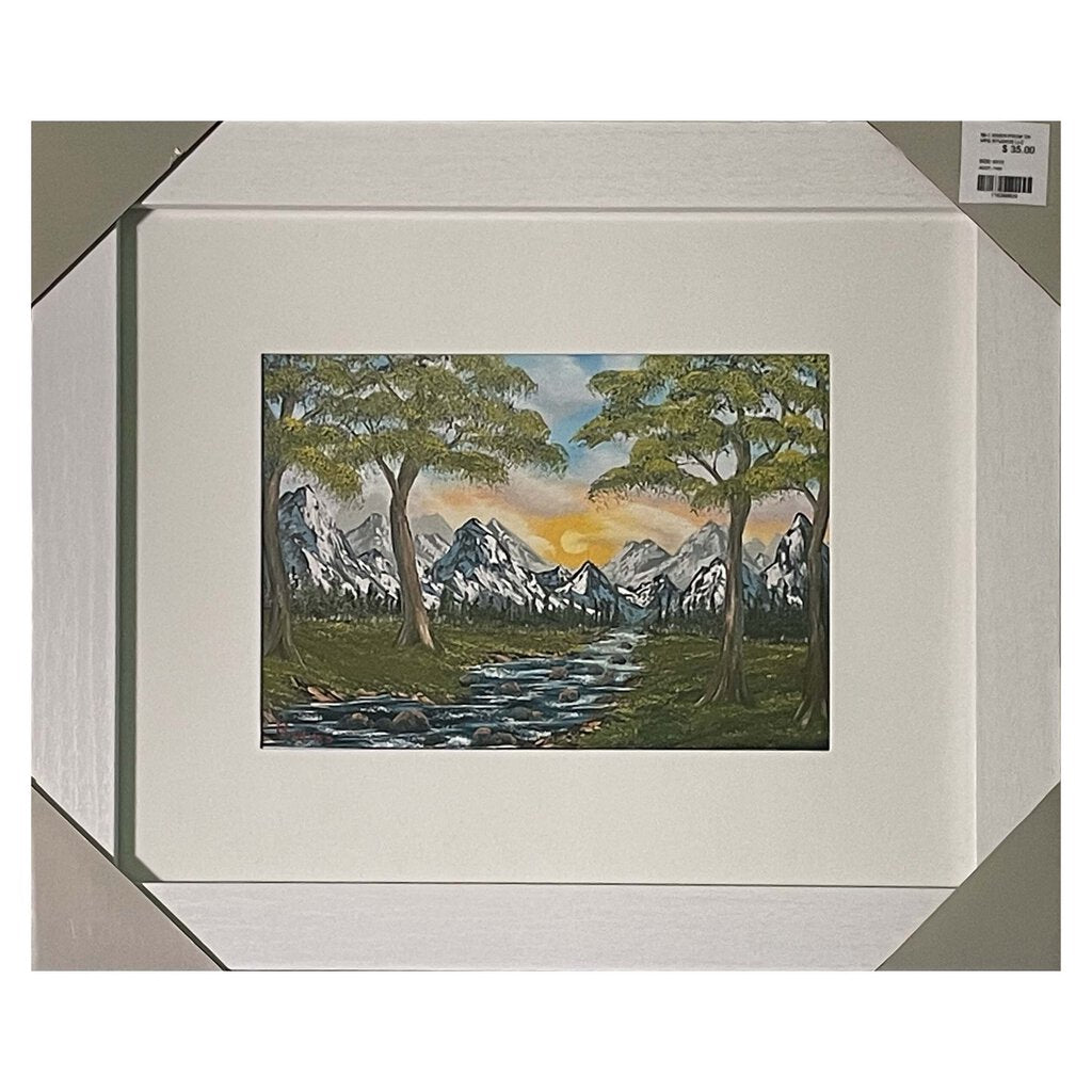 RIVER FROM THE MOUNTAINS 86-1 Framed Print 8"x10" white frame / 5"x7" print by MFB Studios LLC