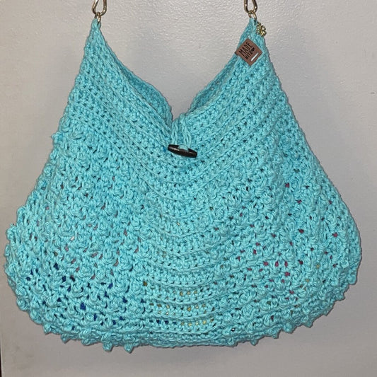 Aqua crossybody purse with adj strap