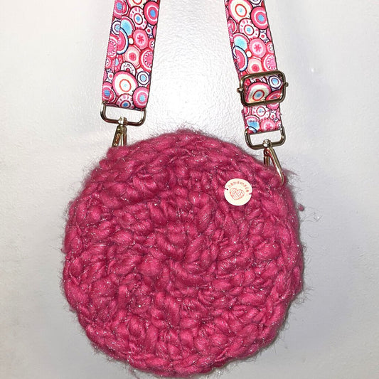 Bright Pink Silver Sparkle Purse