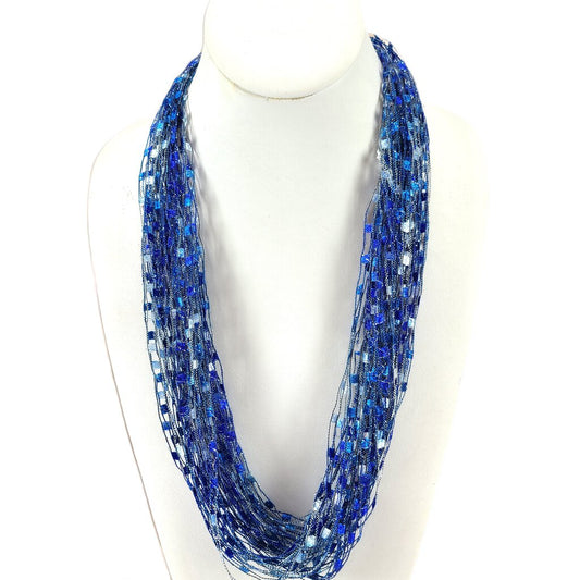 Ribbon necklace - Ocean blue