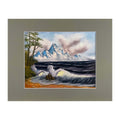 #80-1 MOUNTAIN BY THE SEA matted print