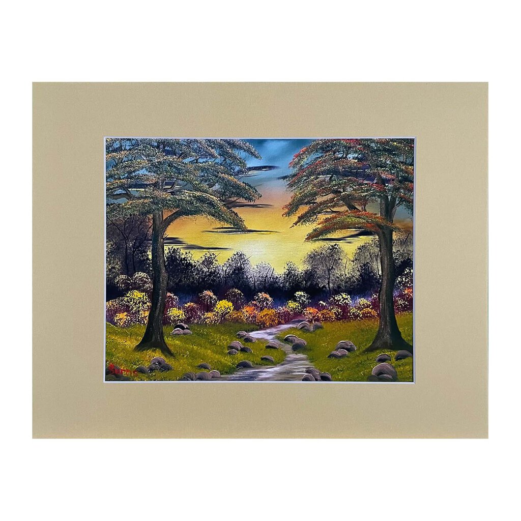 MEADOW PATH 109-2 MATTED PRINT 11"x14" by MFB Studios LLC