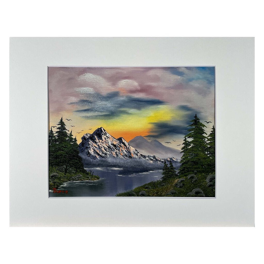 SUNSET AGLOW 111-1 MATTED PRINT 11"x14" by MFB Studios LLC