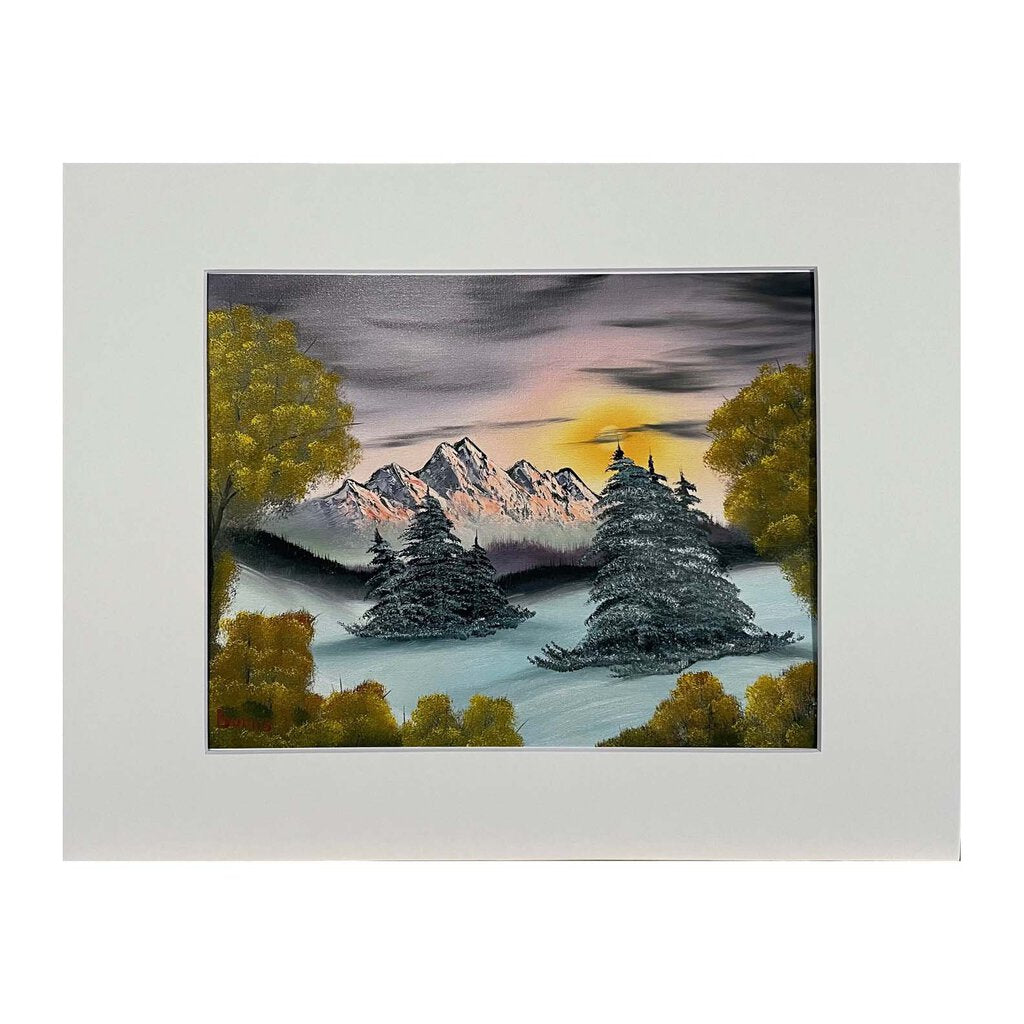 SUNRISE MOUNTAIN 113-1 MATTED PRINT 11"x14" by MFB Studios LLC