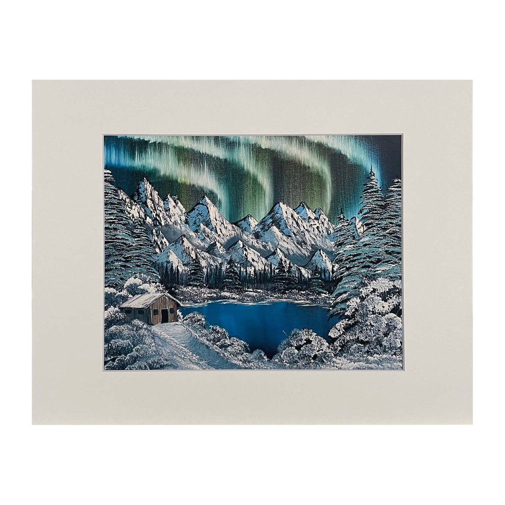 NORTHERN LIGHTS 156-3 MATTED PRINT 11"x14" by MFB Studios LLC