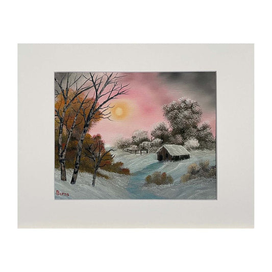 COLD WINTER 130-6 MATTED PRINT 11"x14" by MFB Studios LLC