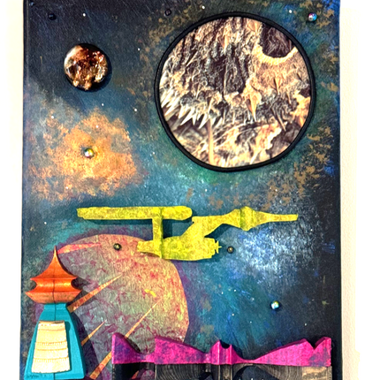 Mixed Media Space Scene
