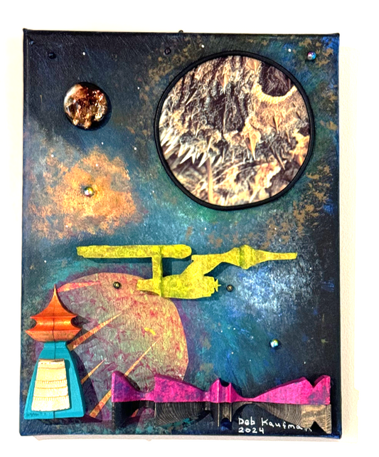 Mixed Media Space Scene