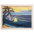 #66 Surfs Up original oil on canvas 18"x24" with a white frame
