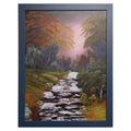 #98 Purple Haze original oil on canvas 18"x24" with a blue frame