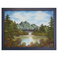 #116 Blue Mountains original oil on canvas 18"x24" with a blue frame