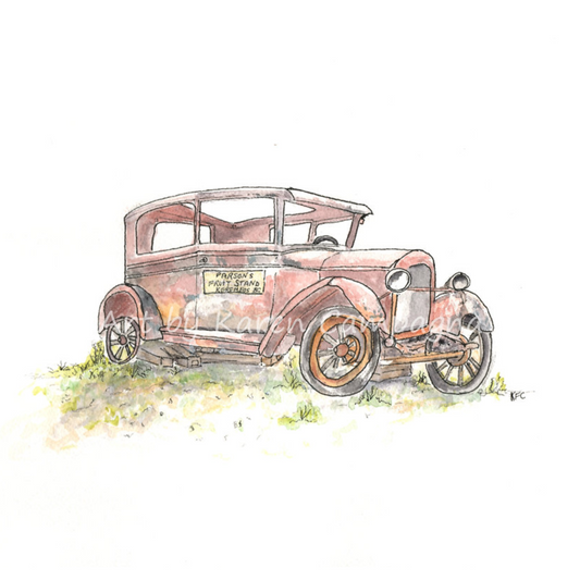 OLD CAR 8X10 ART BY KAREN CAMPAGNA ARTBYKARENCAMPAGNACOM