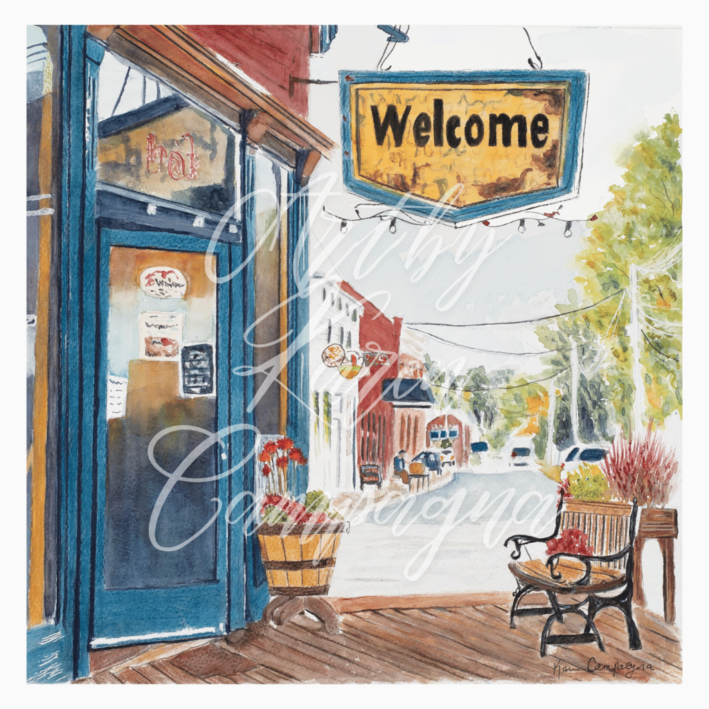 Main Street Moments 8x8 print