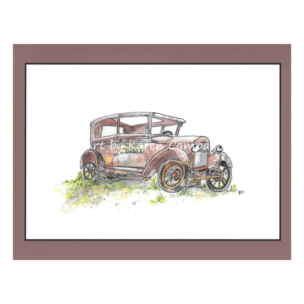 OLD CAR GREETING CARDS ART BY KAREN CAMPAGNA ARTBYKARENCAMPAGNACOM