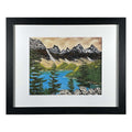 #168-1 Mountain Serenity framed print 11"x14" black frame / 8"x10" print