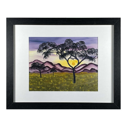 #170-1 Heart Tree framed print 11"x14" black frame / 8"x10" print