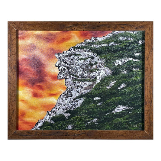 Old Man of the Mountain 171-1 Framed Print 11"x14" brown frame by MFB Studios LLC