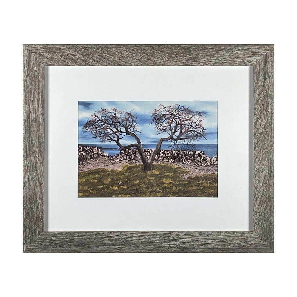 #169-2 Seacoast, Rye, NH framed print 8"x10" gray frame / 5"x7" print
