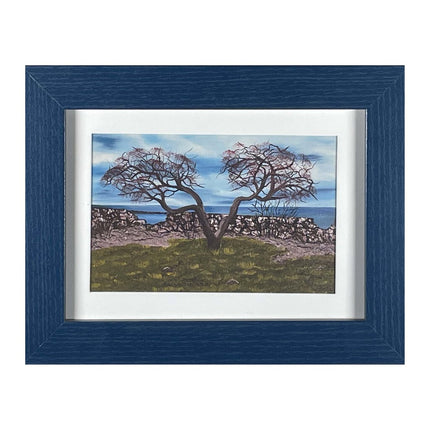 #169-3 Seacoast, Rye, NH framed print 5"x7" blue frame / 4"x6" print