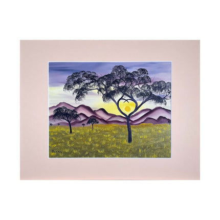 #170-4 Heart Tree matted print