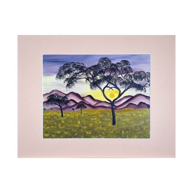 #170-4 Heart Tree matted print