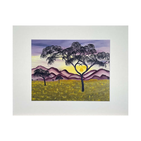 #170-5 Heart Tree matted print