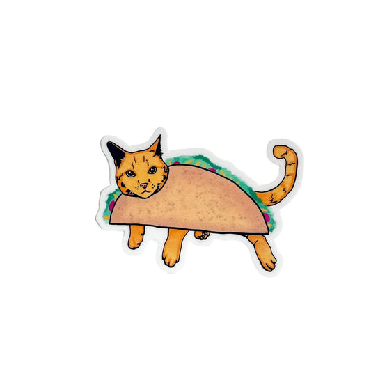 STICKER TACO CAT ANGRY GATO DESIGNS