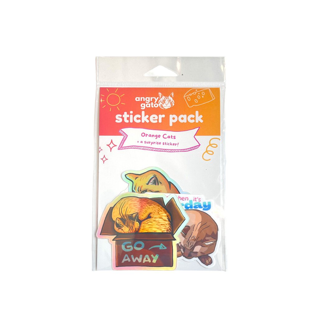 STICKER PACK ORANGE CATS