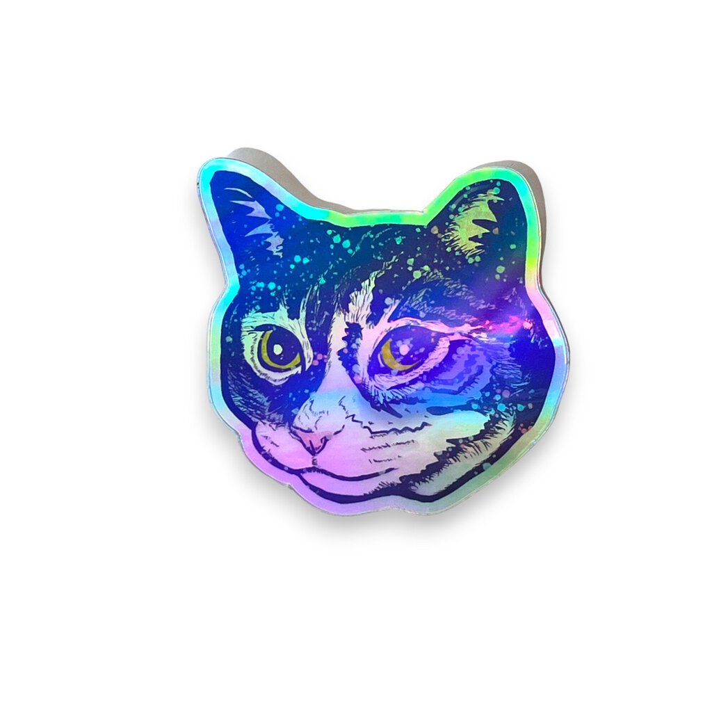 STICKER GALAXY CAT ANGRY GATO DESIGNS