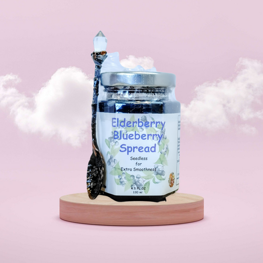 Elderberry Blueberry Spread & Spoon