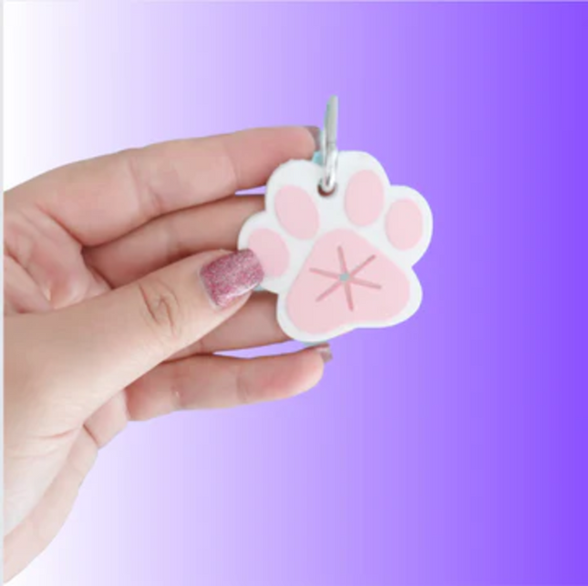Pink Paw Print - Dog Poo Bag Holder