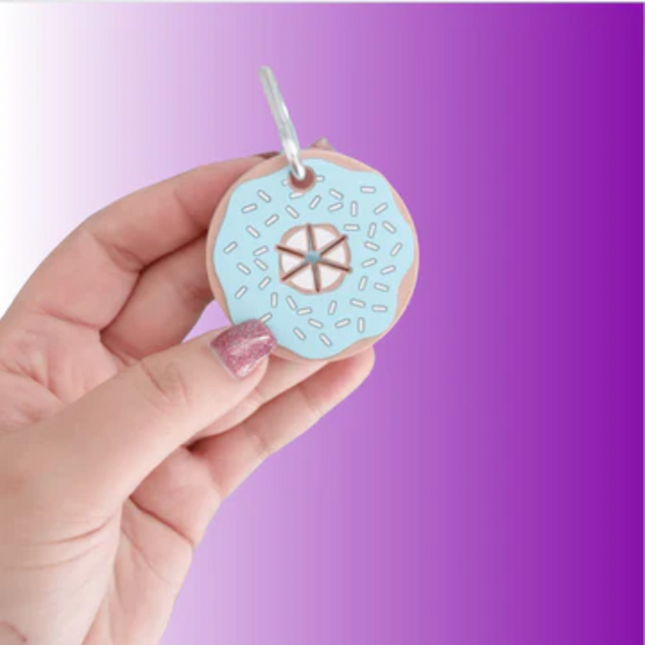 Blue Frosted Donut - Dog Poo Bag Holder