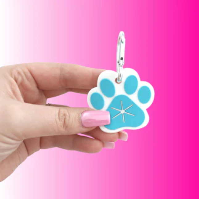 Teal Paw Print - Dog Poo Bag Holder