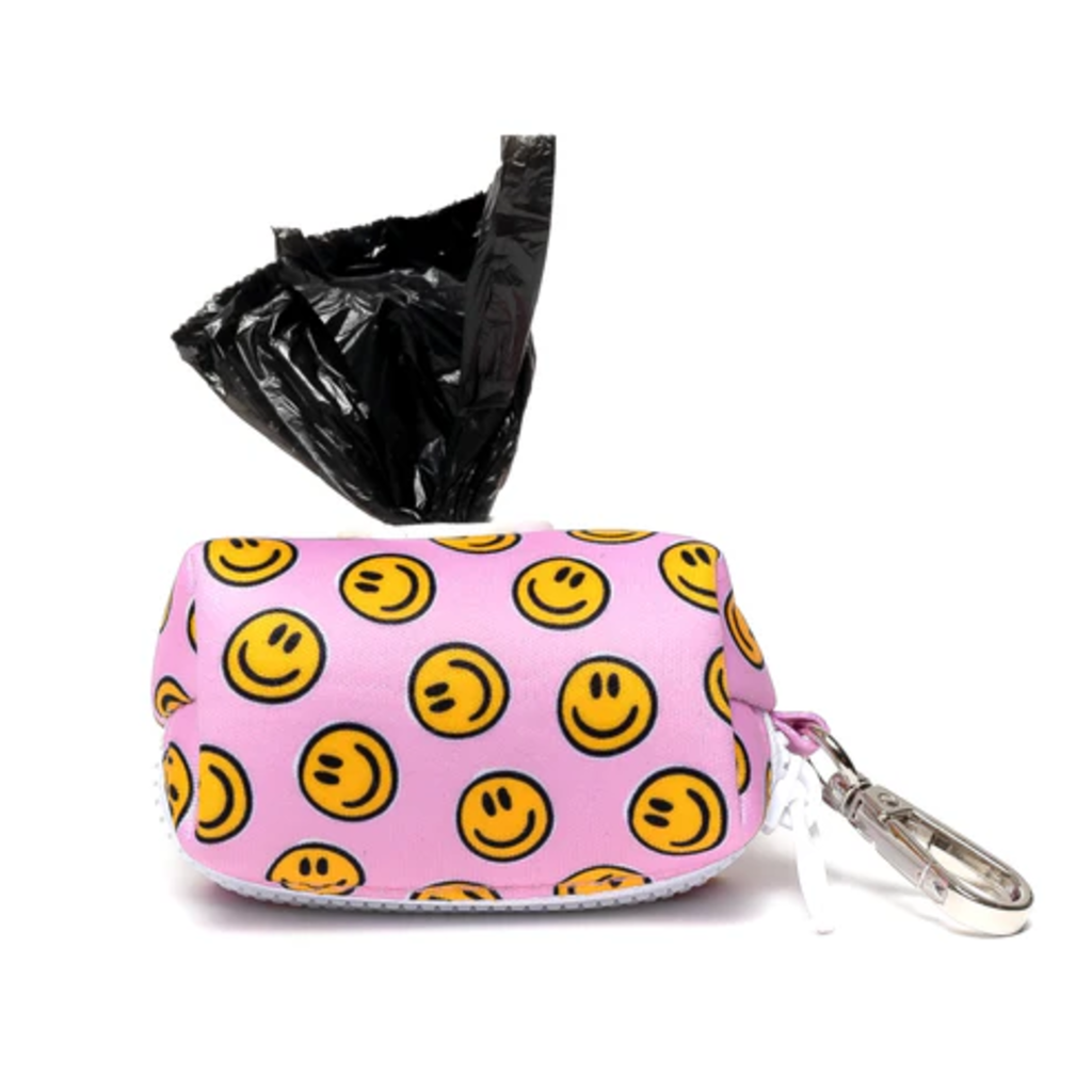 Dog Leash Bag - Happy AF Pink