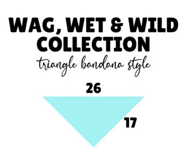 Turquoise Plaid - Quick Dry Triangle Dog Bandana