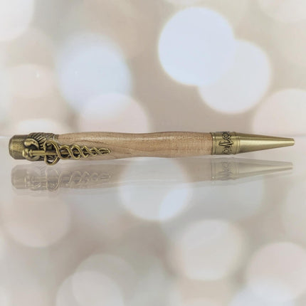 Medical Caduceus Wood Pen