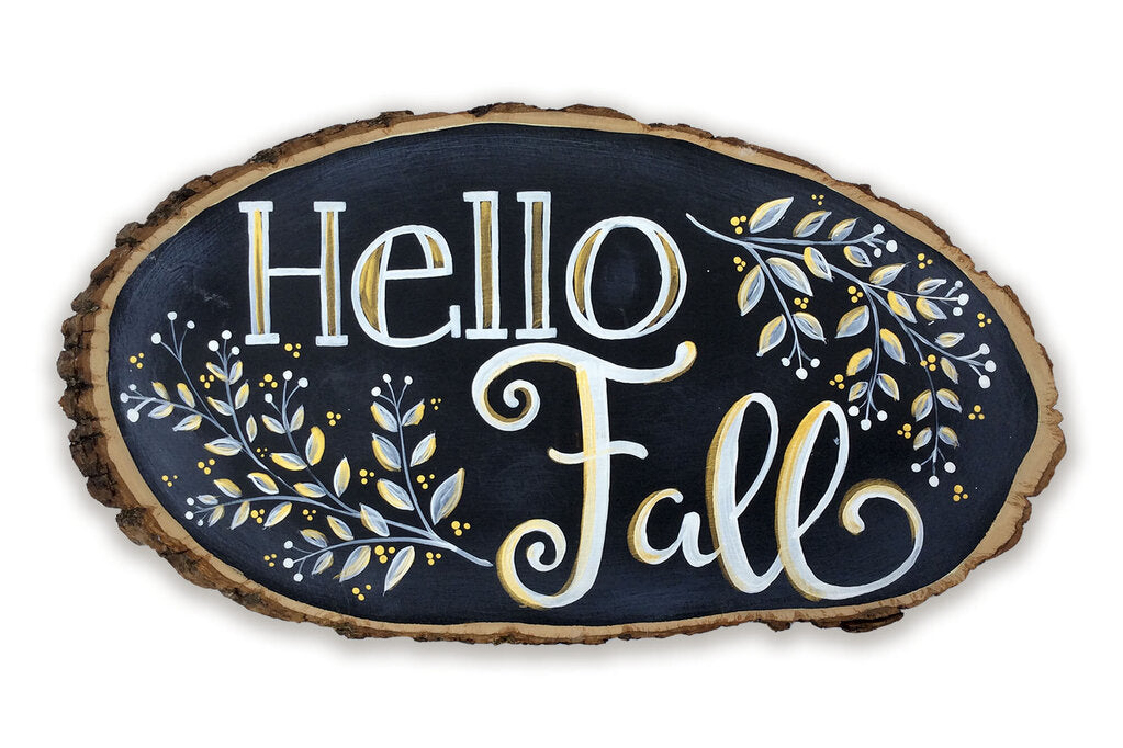 HELLO FALL lg woodslice