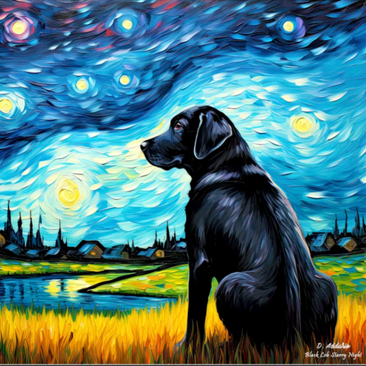 Black Lab Starry Night