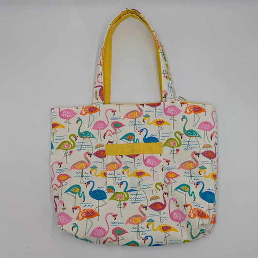 Flamingo Tote with sunglasses