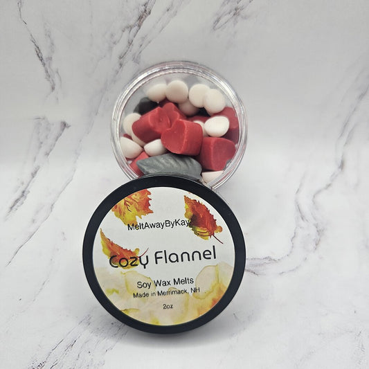 Cozy Flannel - Soy Wax Melts - 2oz Jar