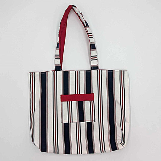 REDWHBLUE STRIPE TOTE